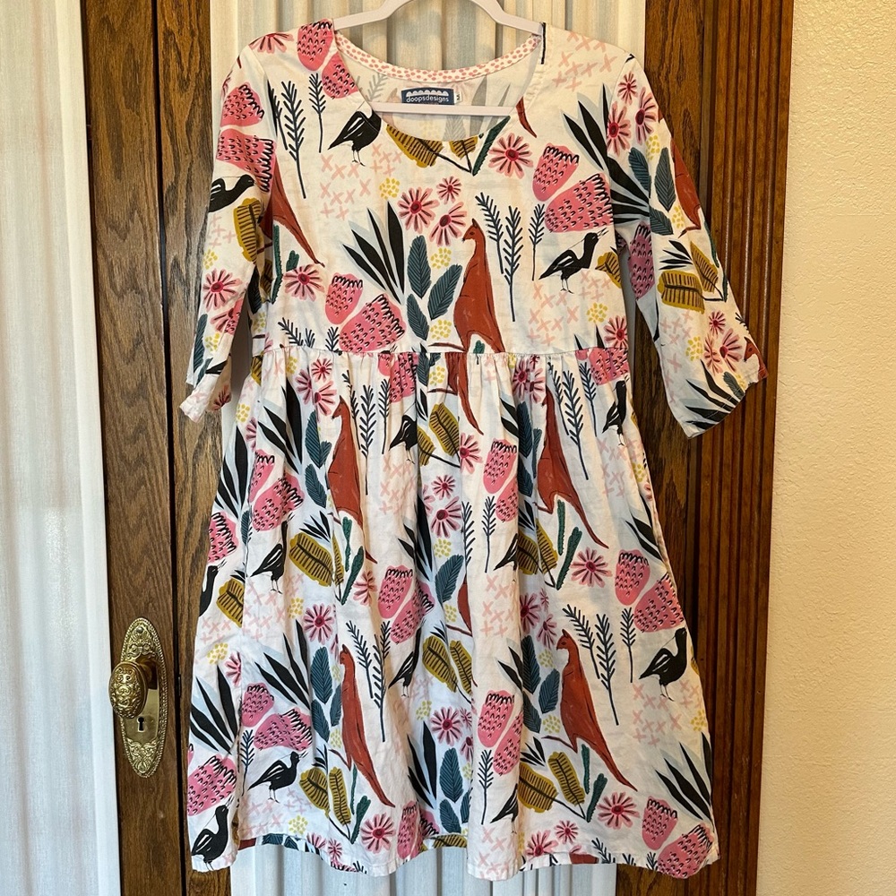 Doops Designs Australia Organic Cotton Dress in ‘Cowley Fields’